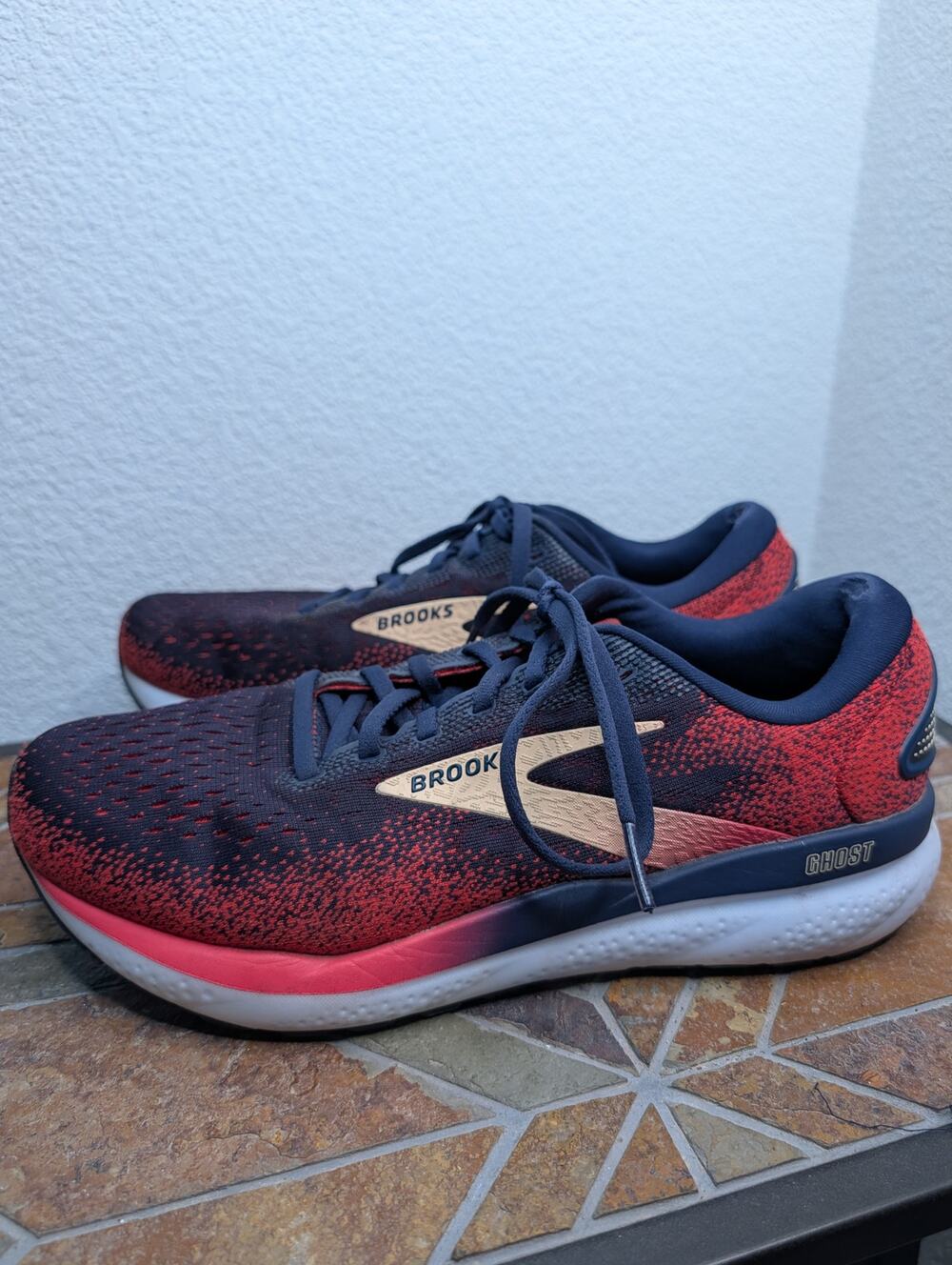 Brooks Ghost 15 Running Shoes Navy Cushioned W9.5 B *READ Active Running Workout